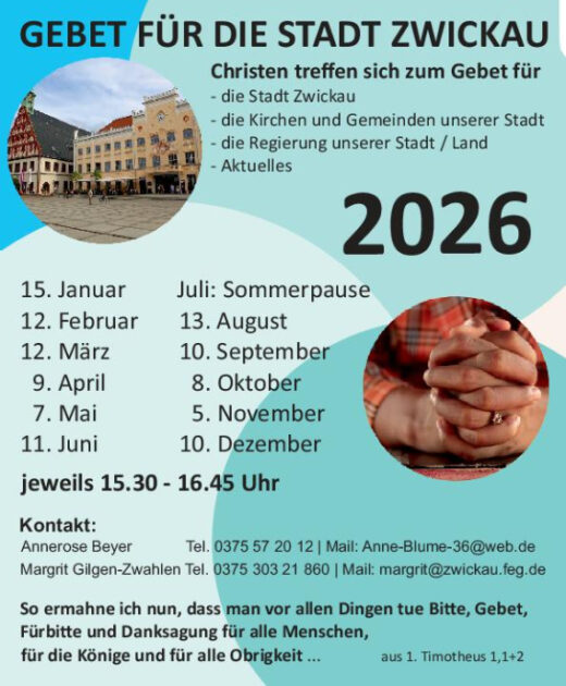 Gebet und Stadtgebet für Zwickau deine Gebetsanliegen und Fürbitte